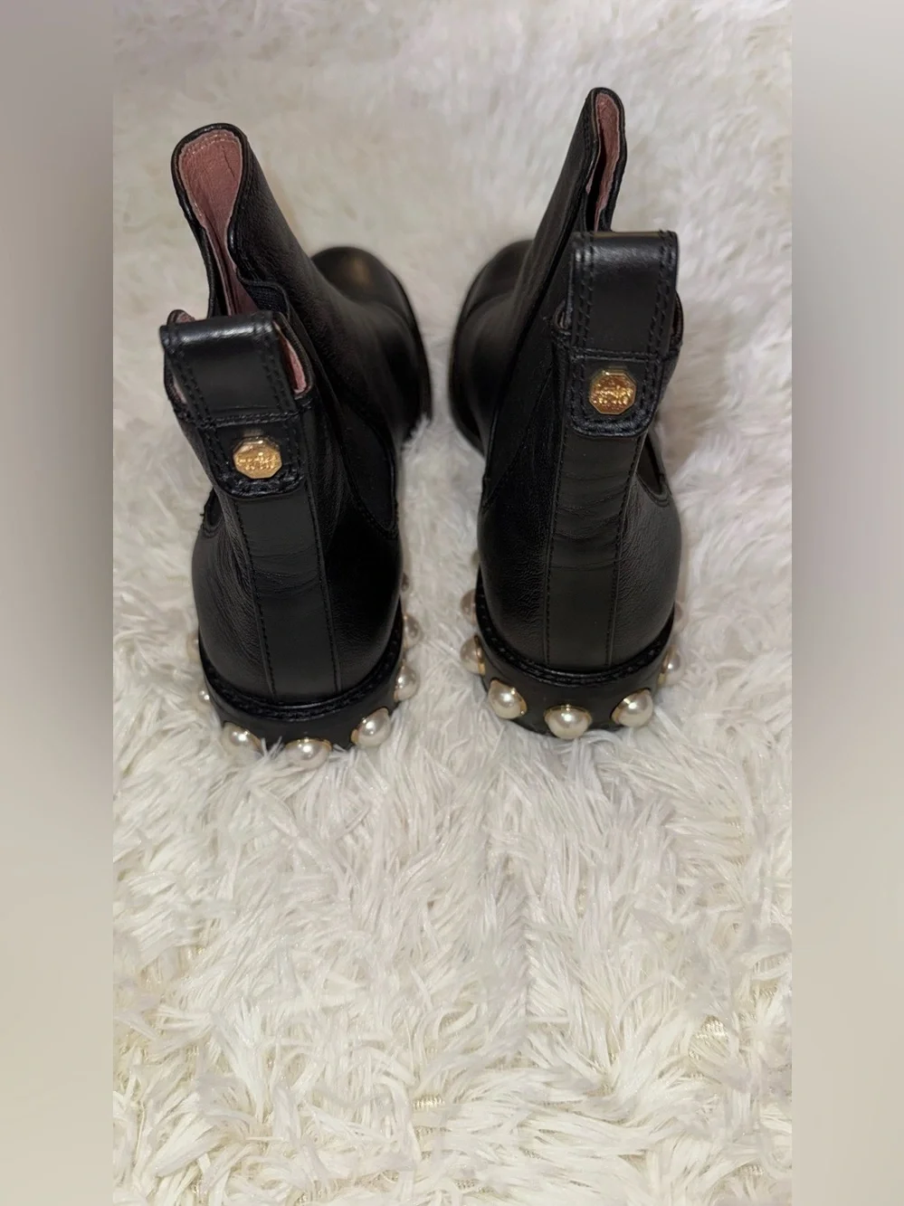 Black Leather Chelsea Boots for Women